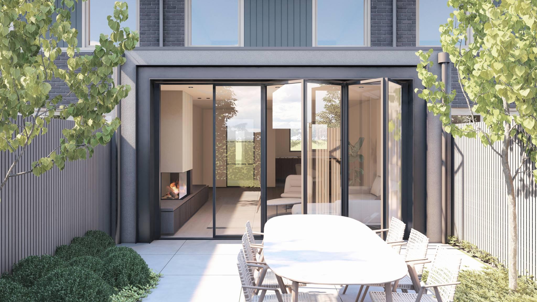 industriële aanbouw woonkamer