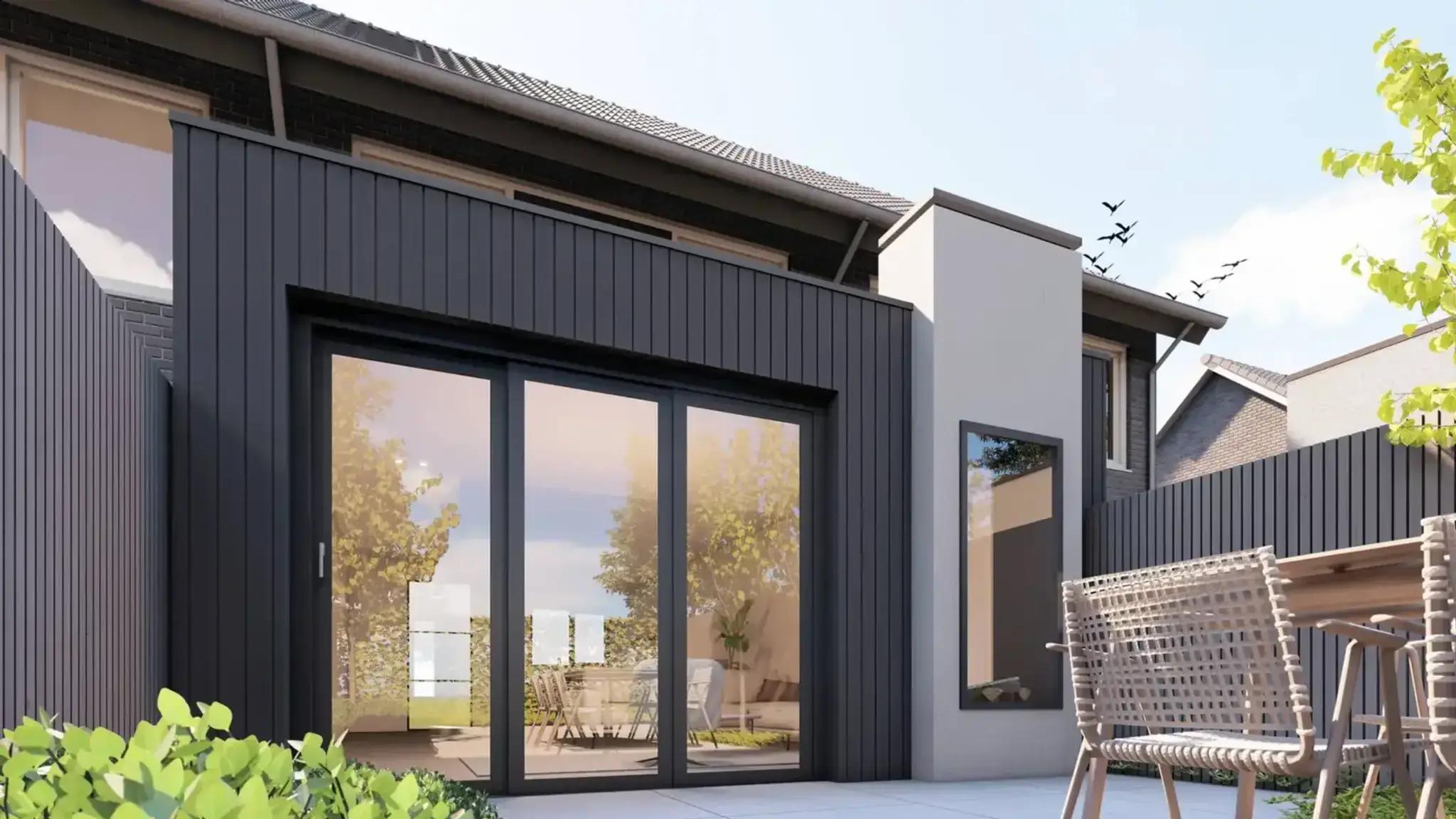 Luxe aanbouw aan huis