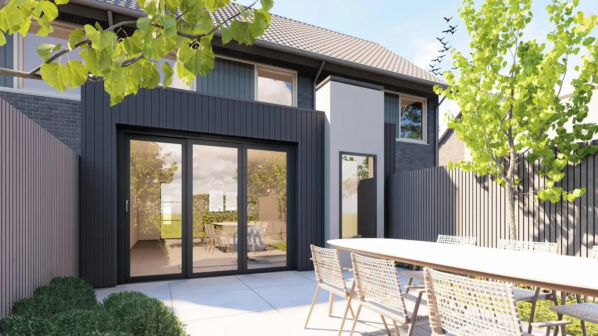 Uitbouw van glas Addon